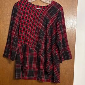 Habitat Red and Black Plaid Women's Blouse